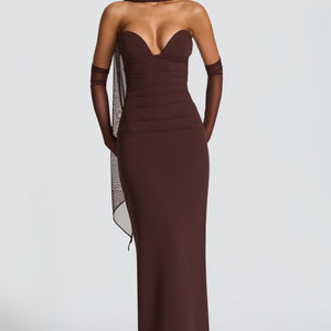 Lindsey Maxi Haljina - Šljivasto Smeđa