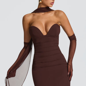 Lindsey Maxi Haljina - Šljivasto Smeđa