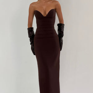 Lindsey Maxi Haljina - Šljivasto Smeđa