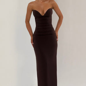 Lindsey Maxi Haljina - Šljivasto Smeđa