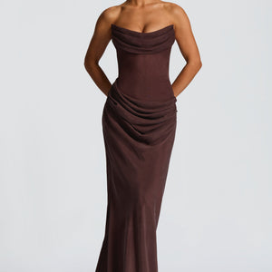 Liora Maxi Haljina - Šljivasto Smeđa