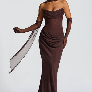 Liora Maxi Haljina - Šljivasto Smeđa