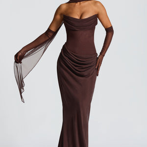 Liora Maxi Haljina - Šljivasto Smeđa