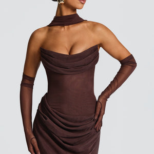 Liora Maxi Haljina - Šljivasto Smeđa