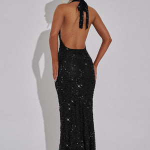 Lorena Maxi Haljina - Crna S Podstavom