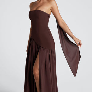 Maliyah Maxi Haljina - Šljiva Smeđa