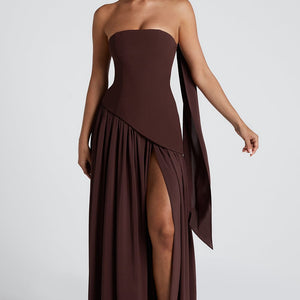 Maliyah Maxi Haljina - Šljiva Smeđa