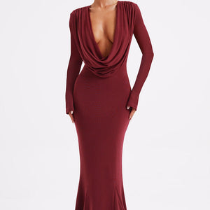 Martina Maxi Haljina - Burgundac