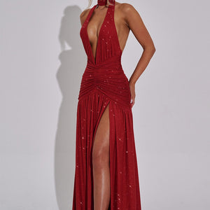 Melania Maxi Haljina - Crveni Sjaj