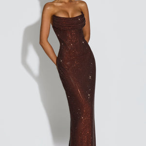 Mirabella Maxi Haljina - Šljiva Smeđa