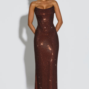 Mirabella Maxi Haljina - Šljiva Smeđa