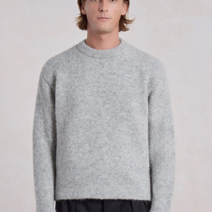 Gris Pulover din Alpaca