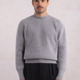 Svetr z jehněčí vlny - šedý