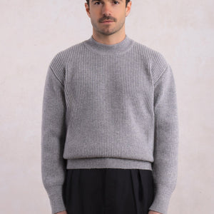 Pulover od janjeće vune - Siva