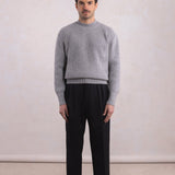 Svetr z jehněčí vlny - šedý
