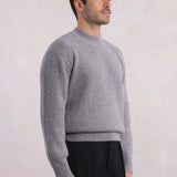 Svetr z jehněčí vlny - šedý