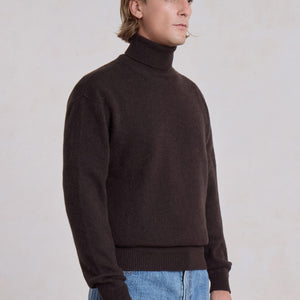 Opušteni Kašmir Turtleneck - Marron
