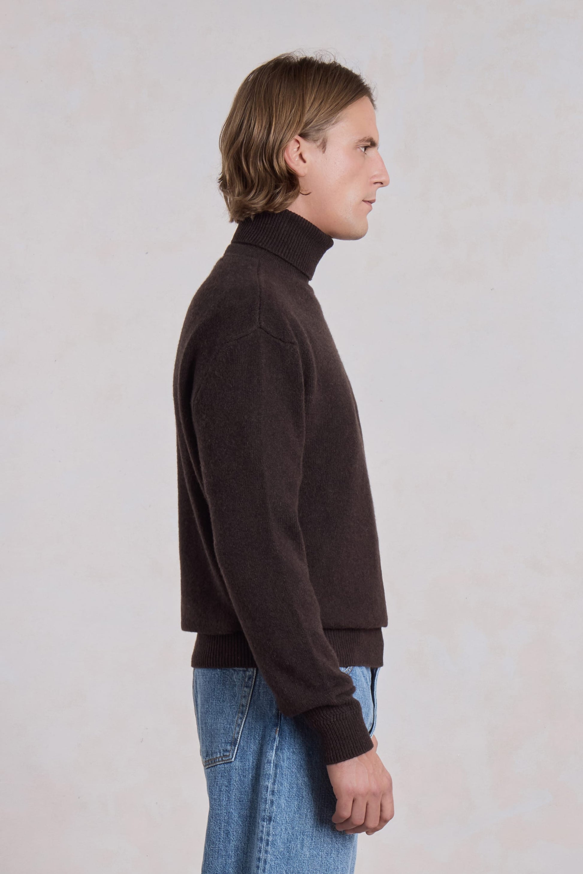 Opušteni Kašmir Turtleneck - Marron