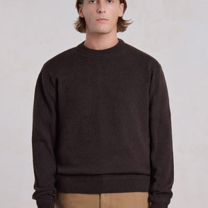 Opušteni Kašmir Pulover - Marron