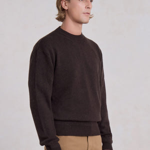 Opušteni Kašmir Pulover - Marron