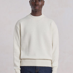 Opušteni Kašmir Pulover - Ecru