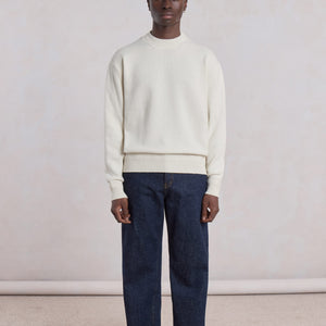 Opušteni Kašmir Pulover - Ecru