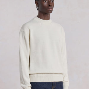 Opušteni Kašmir Pulover - Ecru