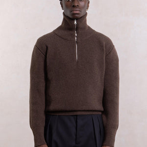 Pulover za mornare od janjeće vune - Braon