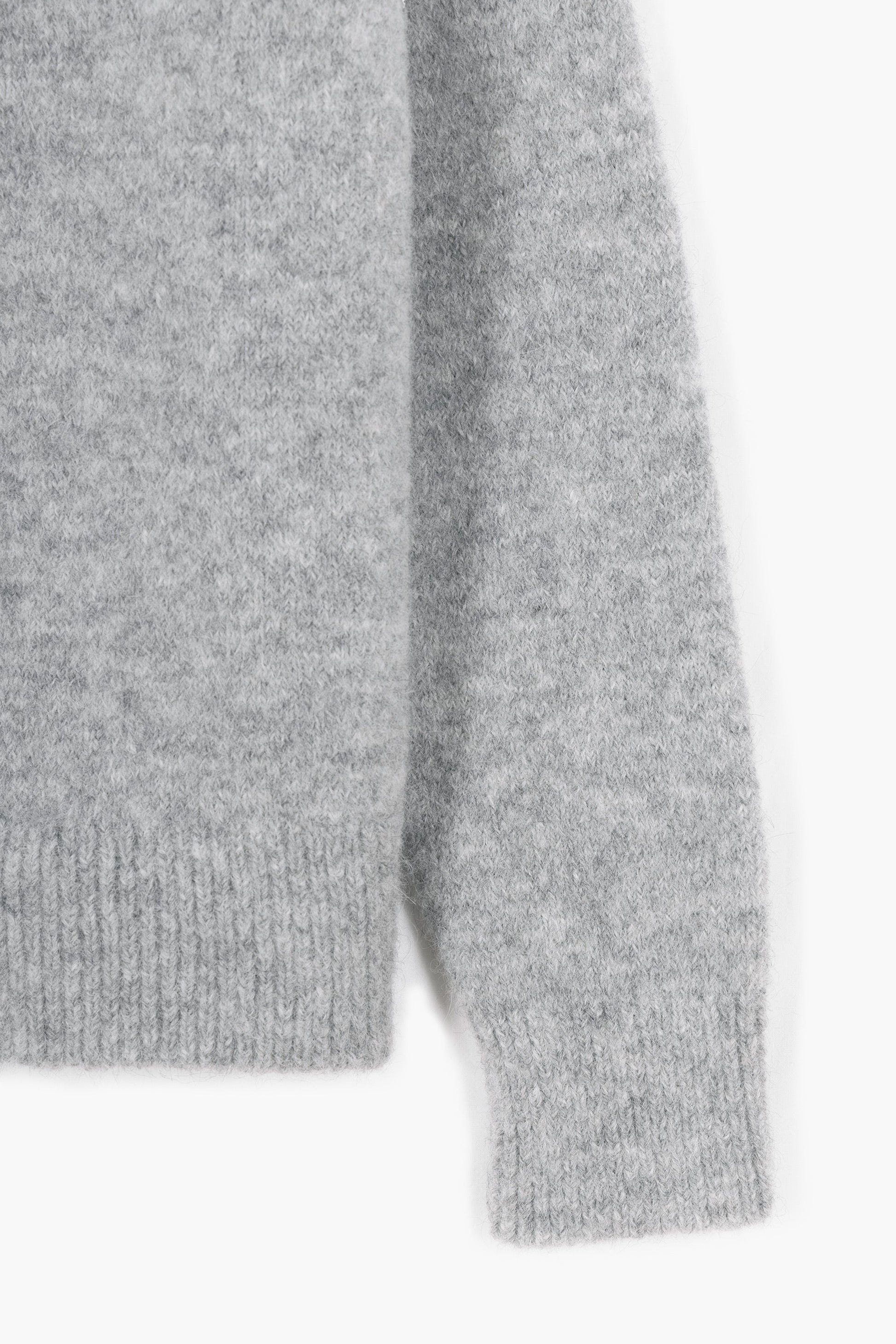 Gris Pulover din Alpaca