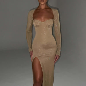 Nadia Maxi Haljina - Zlatni Sjaj