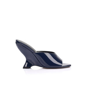 Midnight Patent Leather Martha Wedge