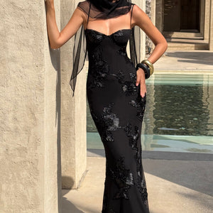 Nefertiti Maxi Haljina - Crna