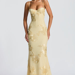 Nefertiti Maxi Haljina - Limun