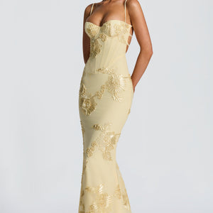 Nefertiti Maxi Haljina - Limun