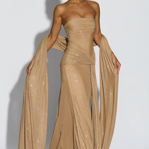 Paula Maxi Haljina - Zlatni Sjaj
