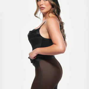 Haljina midi s čipkastim detaljima i cvjetnim uzorkom