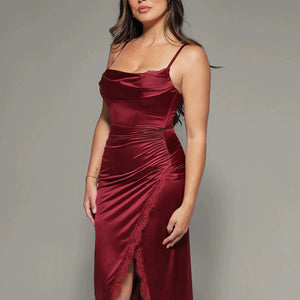 Haljina midi s čipkastim detaljima i cvjetnim uzorkom