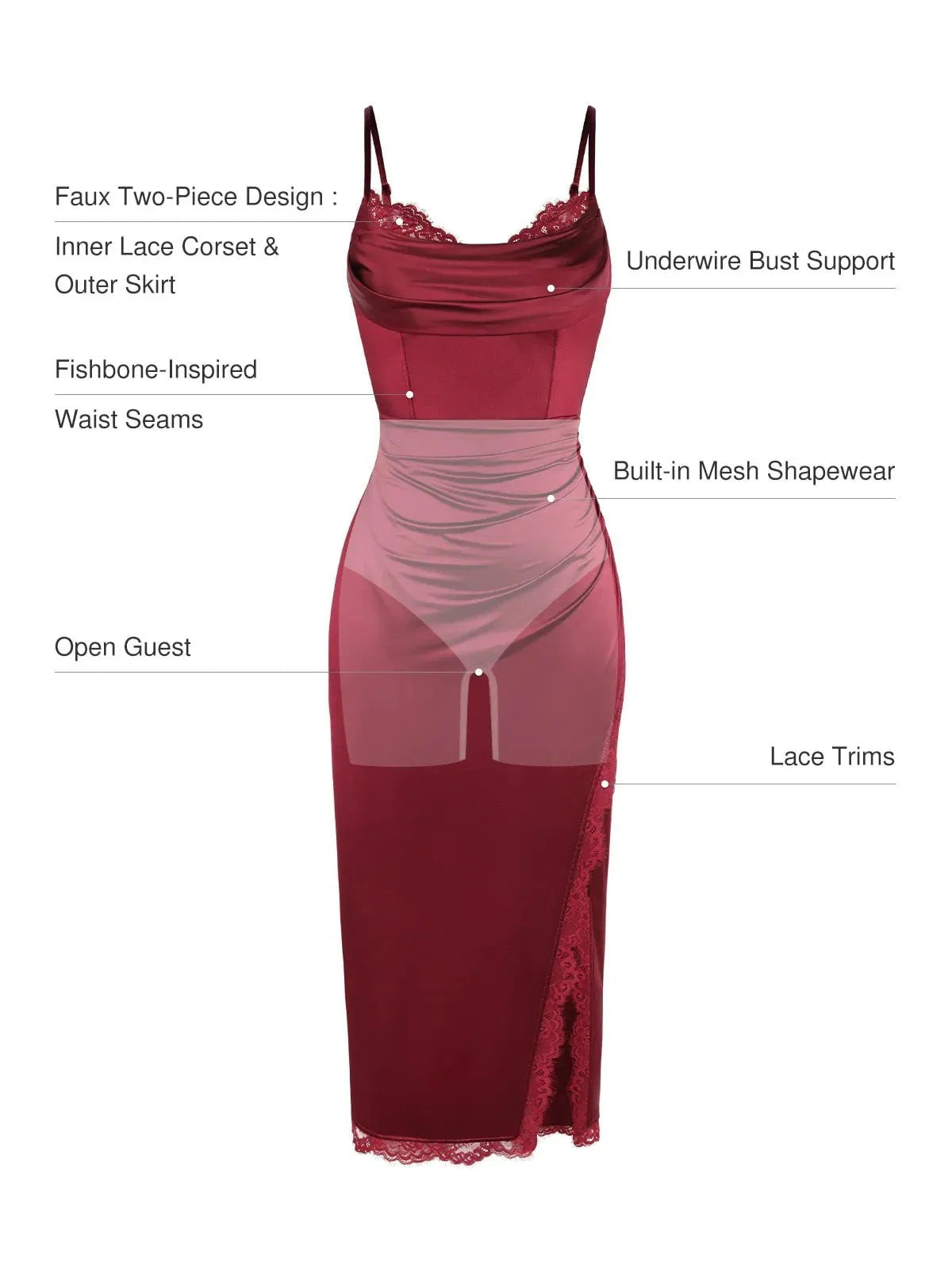 Haljina midi s čipkastim detaljima i cvjetnim uzorkom