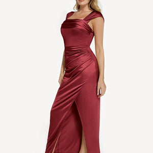 Shapewear Haljina Maxi s Odsjajem i Nabranim Dizajnom