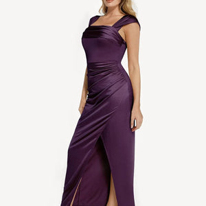 Shapewear Haljina Maxi s Odsjajem i Nabranim Dizajnom