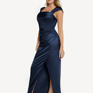 Shapewear Haljina Maxi s Odsjajem i Nabranim Dizajnom