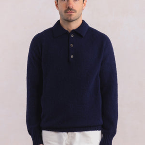 Tamno plavi pulover s polo