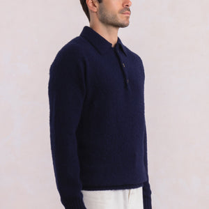 Tamno plavi pulover s polo