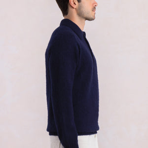 Tamno plavi pulover s polo