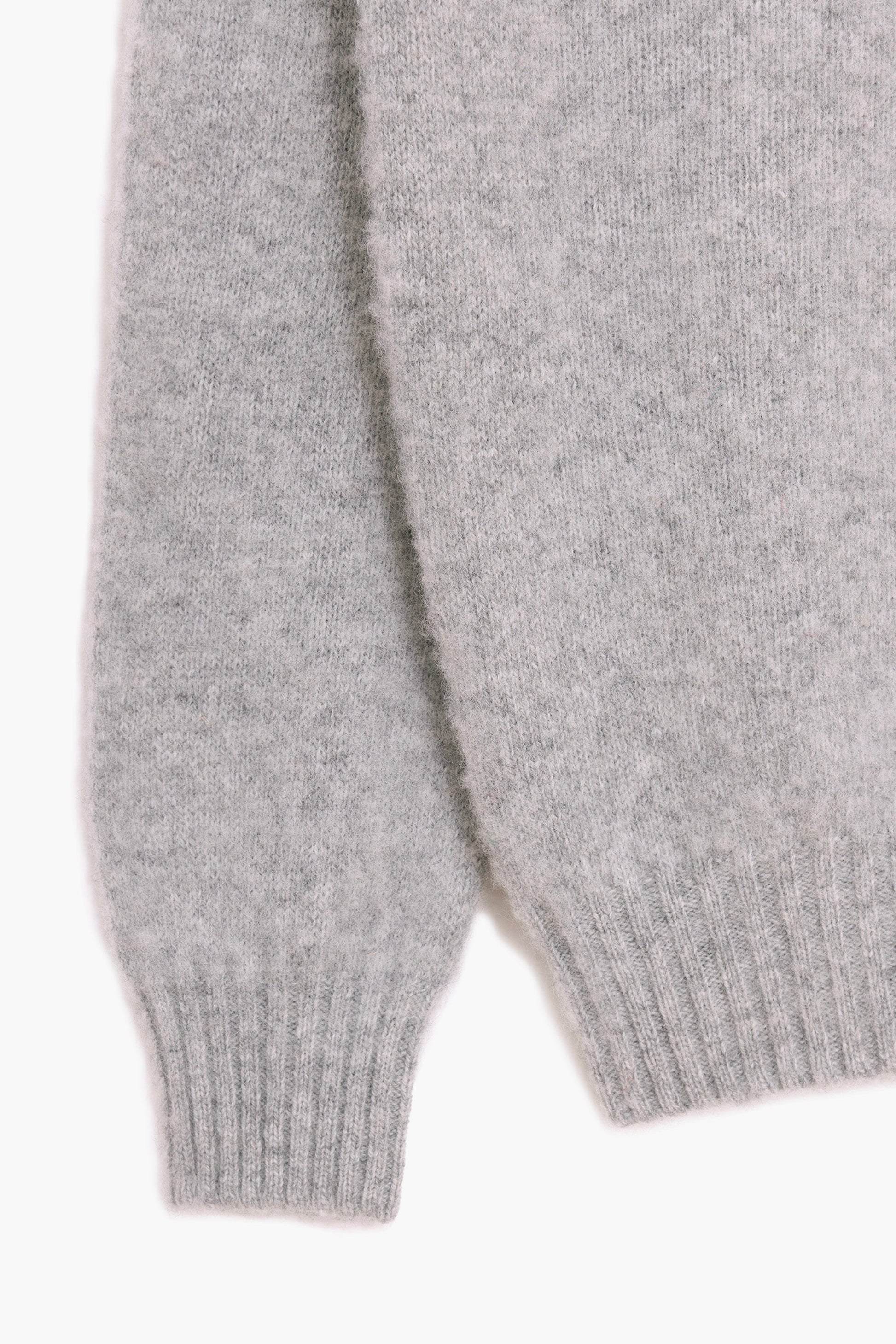 Pulover cu guler polo Shaggy Dog din lână - Gri