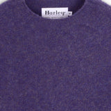 Fialový huňatý svetr