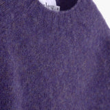 Fialový huňatý svetr