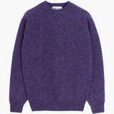 Fialový huňatý svetr