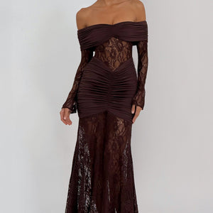 Sauline Maxi Haljina - Plumski Smeđa