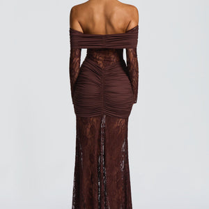 Sauline Maxi Haljina - Plumski Smeđa